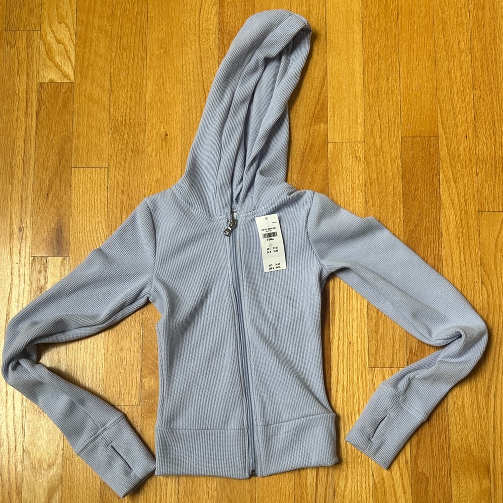 Gilly Hicks Waffle Zip-Up Hoodie XS